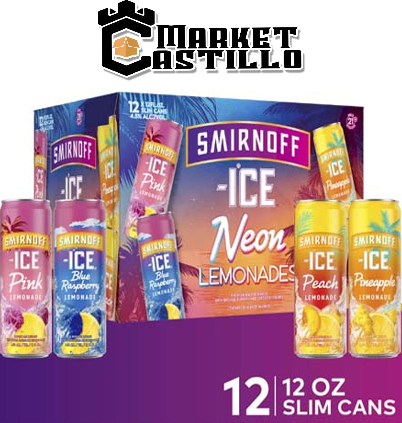 SMIRNOFF NEON LEMONADE 12 PACK